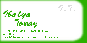 ibolya tomay business card